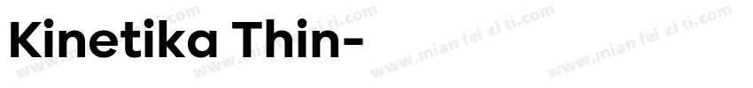 Kinetika Thin字体转换